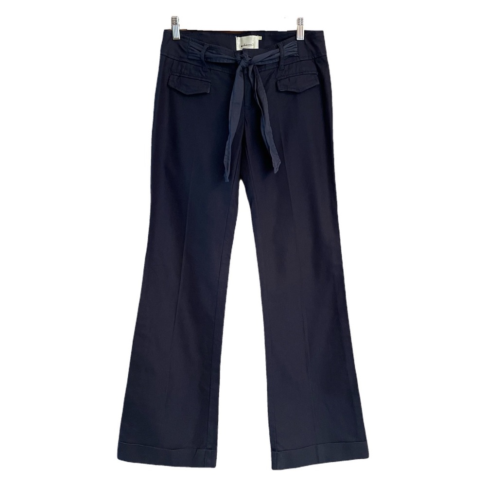 NWT - Anthro|Elevenses Wide Leg  Navy Trousers w/Tie